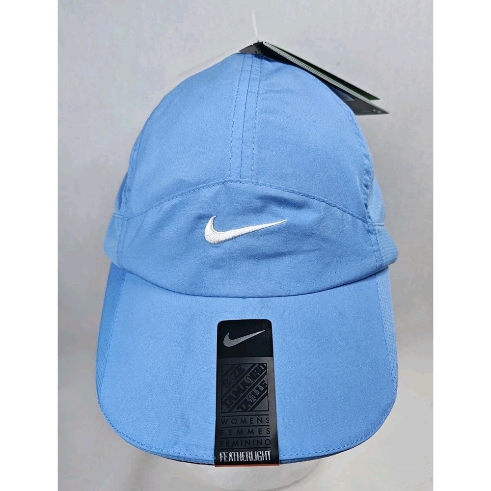 NWT 2003 Nike Women's 5-Panel Hat Cap Strapback Blue Featherlight 595511-498 Vtg